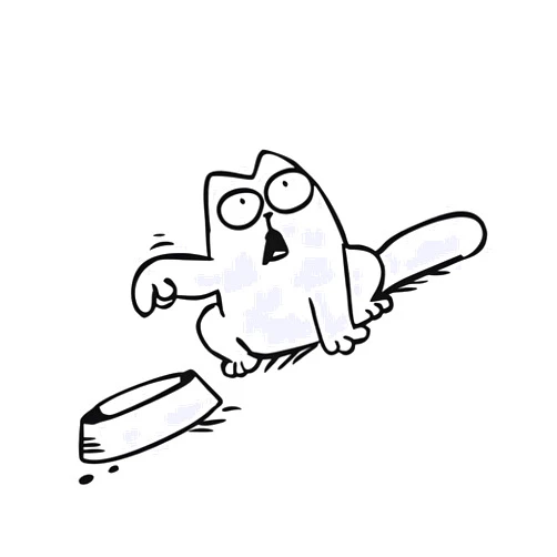 Opuweiy Gas Tank Sticker, Funny Hungry Simons Cat Feed Me Decorative Decal, Car Window Stickers, for Car Windows, Tablets, Laptops, Water Bottles (5.9