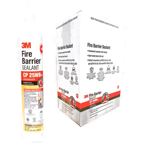 3M 12 Pack 3M CP-25WB+ 4 Hour Fire Barrier Sealant - 10.1-oz Cartridge