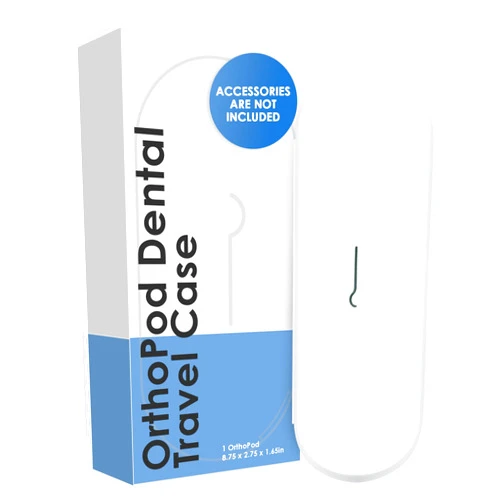 OrthoKey OrthoPod Dental Travel Case - Secure Storage for Aligners, Retainers, and Invisalign - Convenient Toothbrush and Toothpaste Holder - Clear Removable Grabber - Sterile Storage
