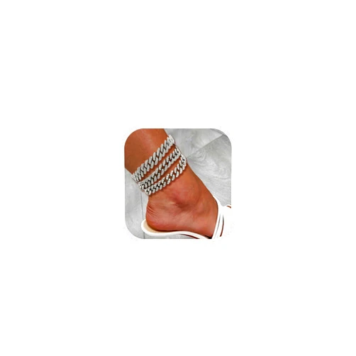 Jacruces Gold Silver Ankle Bracelets for Women Cuban Link Anklets Plus Size Ankle Bracelet Layered Link Anklet Set Rhinestone Bling Anklets Gold Silver Jewelry for Women Gift Set