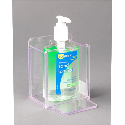 Poltex Small Hand Sanitizer Holder, Fixed Drip Tray (Wall Mount)