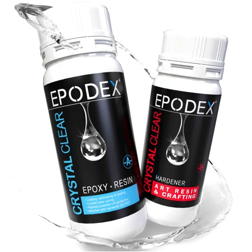 EPODEX® Art Resin & Crafting Epoxy Resin Kit UV-Stabilized Jewelry, Coasters, Tumblers, Crafts, Solvent- & Bubble Free, Low Odor, All Surfaces Wood, Concrete, Glass | Up to 3/4 Inch 0.375-15 Gal 2:1