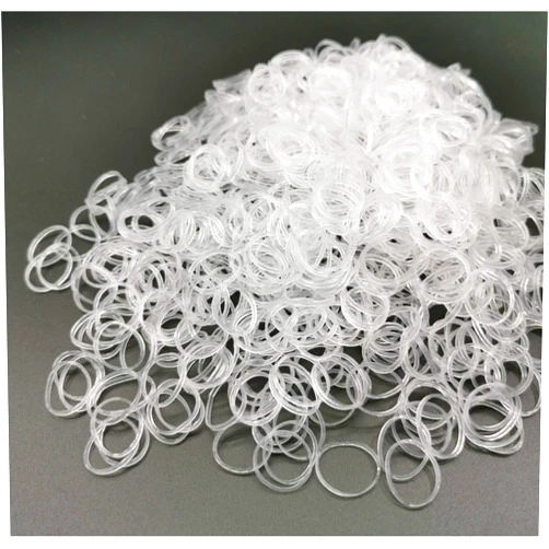 MOTYYA Mini Clear Rubber Bands, Soft Elastic Bands, Premium Small Tiny Rubber Bands for Kids Hair, Braids Hair, Wedding Hairstyle (1000 pcs, Clear)
