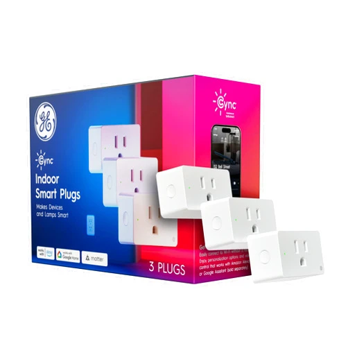 Cync Indoor Smart Plug, WiFi Outlet Socket, Voice Control Outlet, Matter Compatible, Compatible with Alexa and Google Home (3 Pack)