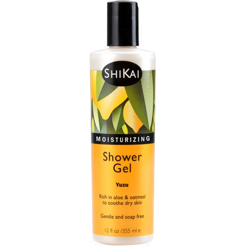 ShiKai Daily Moisturizing Shower Gel (Yuzu, 12 oz) | Gentle Soap-free Formula | With Aloe Vera & Oatmeal for Soft, Healthy Skin | Dry Skin Relief