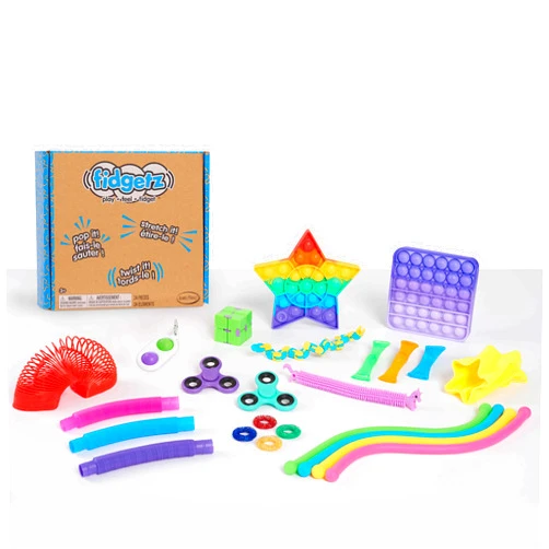 Just Play Fidgetz Just Play Fidgetz Combo Set Fidget Toys Assortment, Sensory Toys for Kids and Adults, Anxiety and Stress Relief Toys, Multi-Color