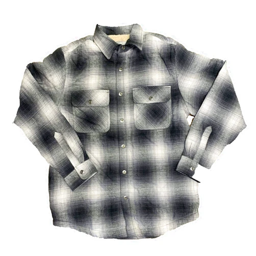 Grizzly Mountain Beard Dye Grizzly Mountain Men Thermal Soft Sherpa Lining Shirt (M, Grey Plaid)