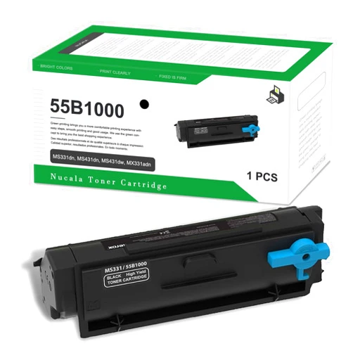 NUCALA 55B1000 Black Toner Cartridge(1-Pack) - Ncla Compatible 55B1000 High Yield Toner Cartridge Replacement for Lexmark MS331dn, MS431dn, MS431dw, MX331adn, MX431adn, MX431adw, MX432adwe Printer