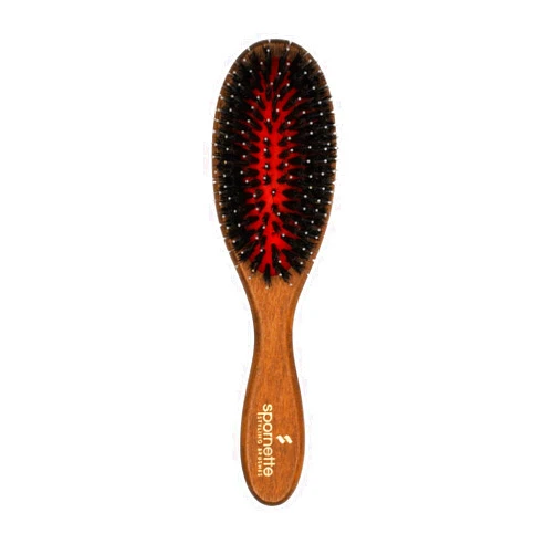 Spornette Boar Bristle Hair Brush for Women - Porcupine Brush with German Boar and Nylon Bristles for Detangling, Straightening & Smoothing - For All Hair Types