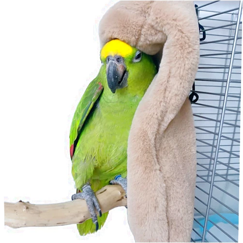 Xungieto Comfortable Fleece Bird Blanket for Cage, Cozy Corner for Parrot Cage Warm Bird Bed in Birdcage Cuddle Nest Hanging Bird Toys