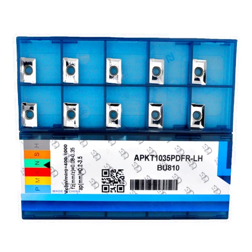 CDBP Carbide Milling Inserts APKT1035PDFR-LH, Indexable Inserts for Machining Aluminum, 10 PCS.