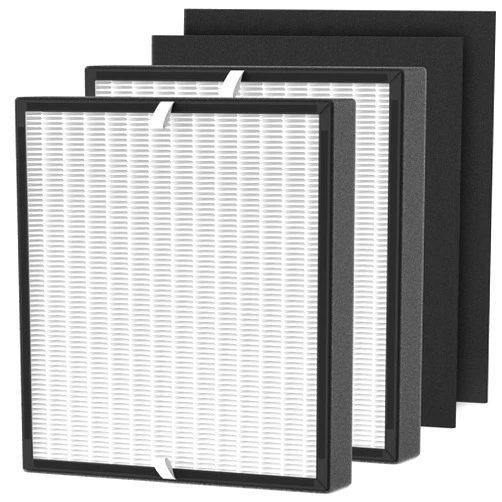 GoKBNY 2-Pack BF35 True HEPA Replacement Filter Compatible with A len BF35 for BreatheSmart Classic Purifier, 2×2-in-1 H13 True HEPA Filters + 2×Carbon Pre-Filters（Pure True HEPA Filter Version）