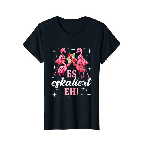 Kostüm Flamingo Geschenk für Polterabend It escalates anyway T-Shirt