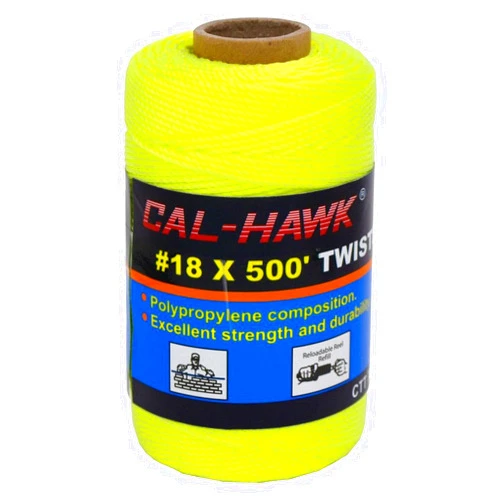 AlohaLake #18 X 500 feet Polypropylene Mason Line (Yellow)