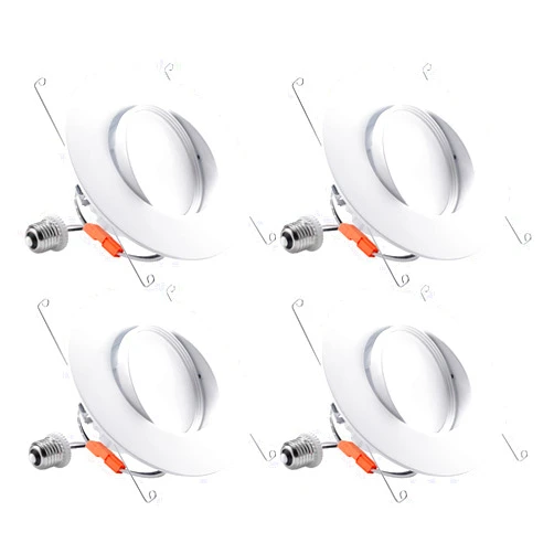 TORCHSTAR 6 Inch Gimbal LED Recessed Light, Dimmable LED Recessed Downlight, CRI90+, 13W Directional Recessed Lighting, Adjustable Recessed Can Light, UL & ES Listed, 2700K Soft White, Pack of 4