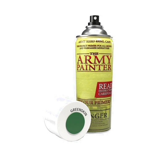 The Army Painter Color Primer, Greenskin, 400ml, 13.5oz - Acrylic Spray Undercoat for Miniature Painting