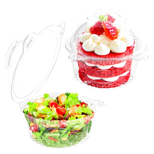 NPLUX 50 Pack Individual Cupcake Containers Plastic Cupcake Holders Deep Dome Cupcake Carrier