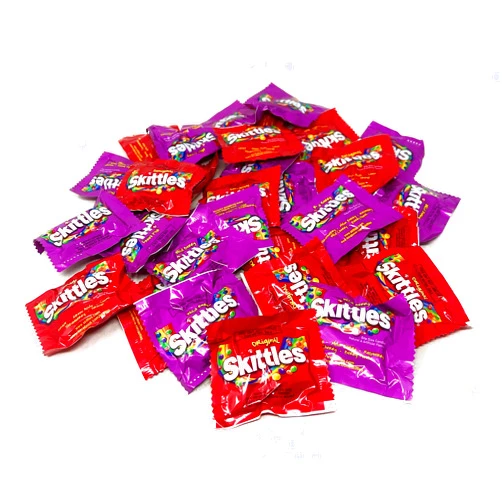 ASSORTIT X Skittles Collab Wild Berry & Original Flavor Variety Candy Coated Fruit Chew Individually Wrapped Bulk Party Assortment 25+ Bite Size Mini Packs In Resealable Bag 1Lb (16 Oz)