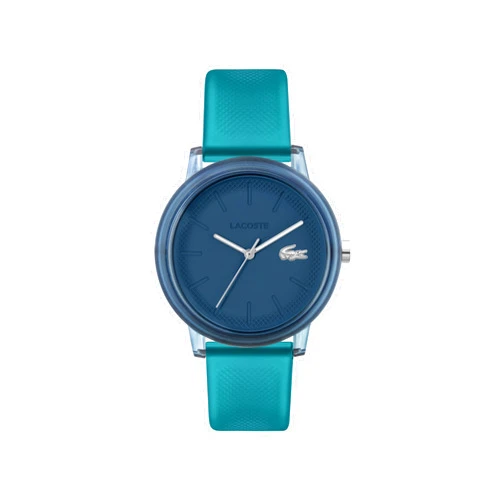 Lacoste 12.12 Men's 3H Quartz Watch, Silicone Transparent Wristband, Water Resistant up to 5 ATM/50 Meters, Sleek and Minimalist Design, 42mm