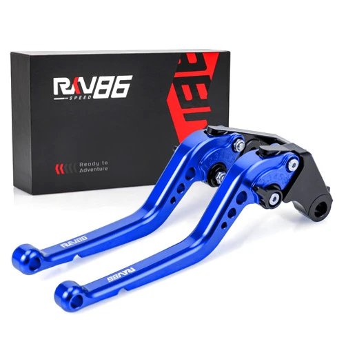RKV86 Motorcycle Brake Clutch Levers CNC for Honda CBR500R/CB500F/X (13-21), CB400F/CB400R (13-20), Grom MSX (14-23), CBR250R (11-15), CBR300R/ CB300F/ CB300FA (14-21), Monkey 125 (18-21) Blue