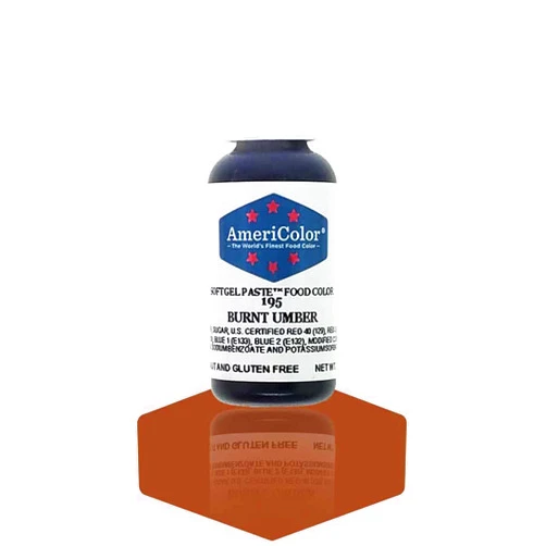 AmeriColor, Burnt Umber, 0.75 Ounce Bottle, Soft Gel Paste Food Color