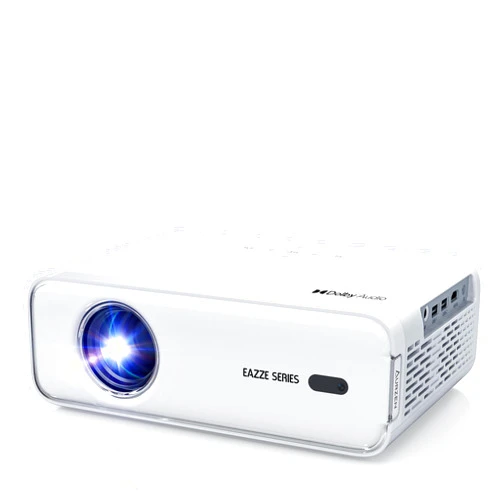 Aurzen Eazze D1 Smart Projector with WiFi and Bluetooth, Netflix-Officially-Licensed, Auto Focus & Keystone, DoIby Audio, Zoom, Native 1080P Movie, Portable Outdoor Mini Projector, White