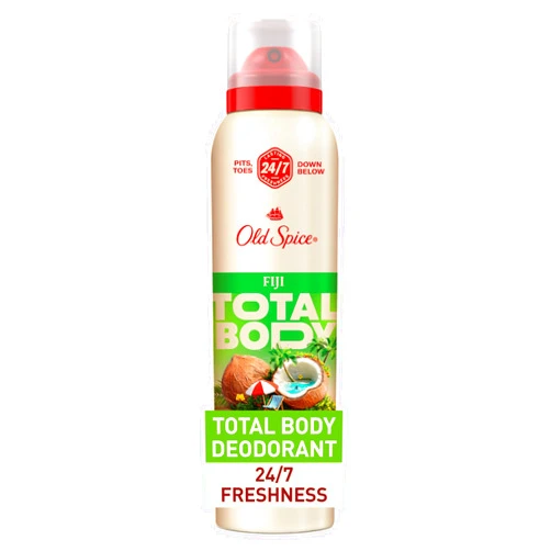 Old Spice Whole Body Deodorant for Men, Total Body Deodorant, Fiji Scent, Aluminum Free Deodorant Spray for 24/7 Freshness // Dermatologist Tested Whole Body Deodorant, 3.5 oz