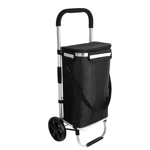 GAKYOUR Shopping Trolley, Stair Climbing Shopping Trolley, Foldable Trolley Strap with Detachable 600D Oxford Cloth Shopping Bag Waterproof for Shopping-B