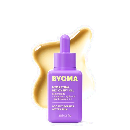 BYOMA Hydrating Recovery Oil - Luxury Face Oil with Squalane, Jojoba Oil & Seabuckthorn Oil - Instant Radiant and Glowy Skin - Barrier Repair Facial Oil - 1.01 fl. oz
