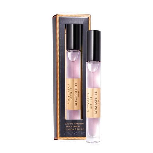 Victoria's Secret Bombshell Oud Eau de Parfum Rollerball, Notes of Oud, Spice, Pink Saffron & Peony Travel Size Mini Perfumes for Women (0.23 oz)