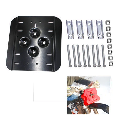 LOSTAR Single Mounting Plate for J-e-e-p, ATV, UTV, Polaris RZR, Yam-aha, Can-Am, Hon-da, Fuel Cans