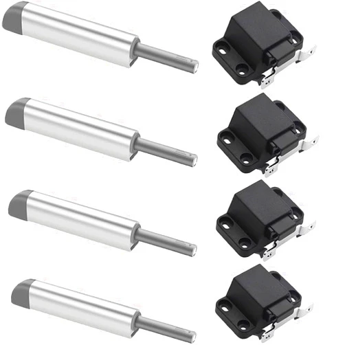 CBRIVE Push Latches CBRIVE® 4Pack Push to Open Cabinet Hardware Door Latch & Lock for Hidden Door Heavy Duty Magnet Push Release Drawer Pull Strong Pop Out for Kitchen RV Closet Tip On Close