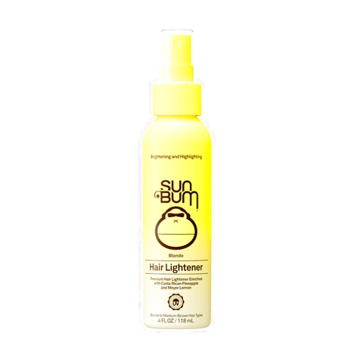 Sun Bum Hair Lightener Spray - For Blonde to Medium Brown Hair Types - UV Protecting - Enriched with Pineapple and Meyer Lemon - Vegan - 4 oz