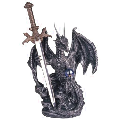 StealStreet Le Elegant SS-G-71329 Dragon Collection with Sword Collectible Fantasy Decoration Figurine