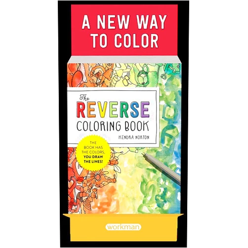 Kendra Norton The Reverse Coloring Book 6-copy counter display: The Book Has the Colors, You Draw the Lines!