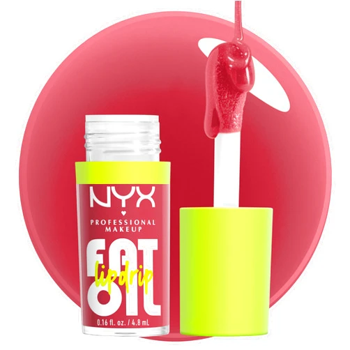 NYX PROFESSIONAL MAKEUP Fat Oil Lip Drip, Moisturizing, Shiny and Vegan Tinted Lip Gloss - Chillin Like a Villain (Pale Dusty Rose)