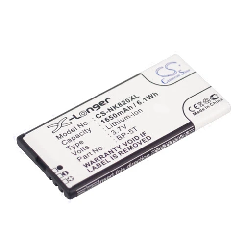 CS BATTERY Replacement Battery for No'kia Arrow, L'umia 820, L'umia 820.2, L'umia 825 BP-5T 1650mAhmAh