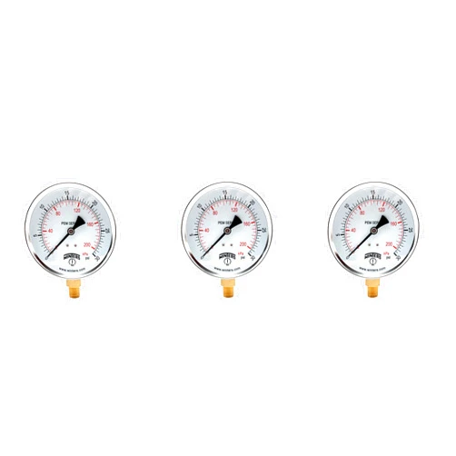 Winters Instruments - PEM221 -221 PEM Series Steel Dual Scale Economical All Purpose Pressure Gauge with Brass Internals, 0-30 psi/kpa, 4