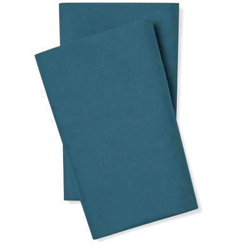 Pillow Guy Cool & Crisp 100% Cotton Percale Pillowcases - 2 Pillowcases with Envelope Closures – 400 Thread Count Cotton Percale – 100% Long Staple Pillow Covers - PG Blue - King/Cal King