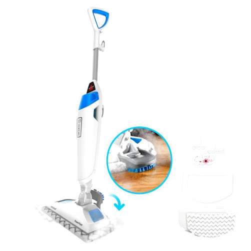 Bissell Power Fresh Steam Mop with Natural Sanitization, Floor Steamer, Tile Cleaner, and Hard Wood Floor Cleaner with Flip-Down Easy Scrubber, 1940A