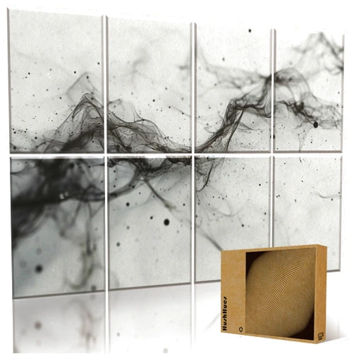 HushHues 8-Pack Acoustic Panels 48x32 Inches Sound Absorbing Panels- Elegant Acoustic Wall Panels for Recording Studios, Offices, Home Theaters, Easy to Install