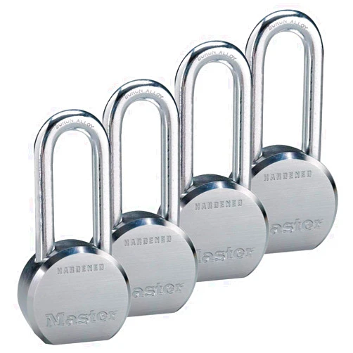 Master Lock - (4) High Security Pro Series Keyed Alike Padlocks 6230NKALH-4 w/BumpStop Technology