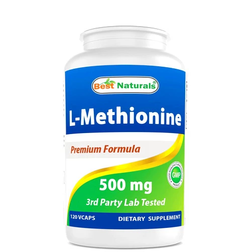 Best Naturals L-Methionine 500 mg 120 Veggie Capsules