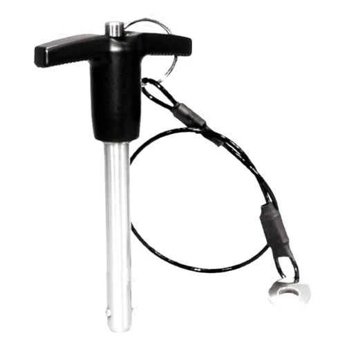 MerciL T-Handle Locking Pin, 304 Stainless Steel Push-Button Quick Release Pin Quick Release Ball Locking Pin with Lanyard Cable (Φ1/4