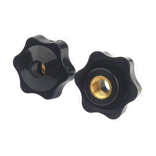 Xiedeai 10Pcs Hardware Tools Plastic Head Star Clamping Nut Knob M5 Head Diameter 32mm Female Thread Hand Grips Knurled Knobs