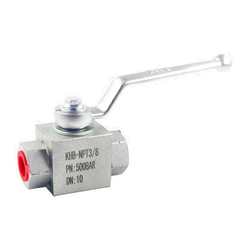 L High Pressure Hydraulic Valve KHB 3/8'' NPT, Shut-Off 2 Way Ball Valve, Hydraulic Ball Valve 7250 PSI
