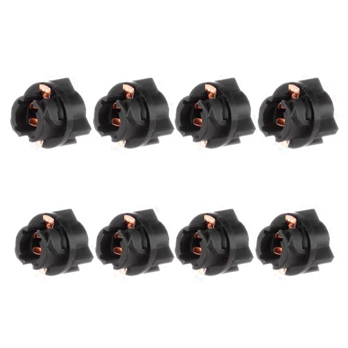 cciyu 8 Pack Twist Sockets 17 37 70 Instrument Panel Cluster Plug Lamp Dash Light Bulb (T5 Twist lock)