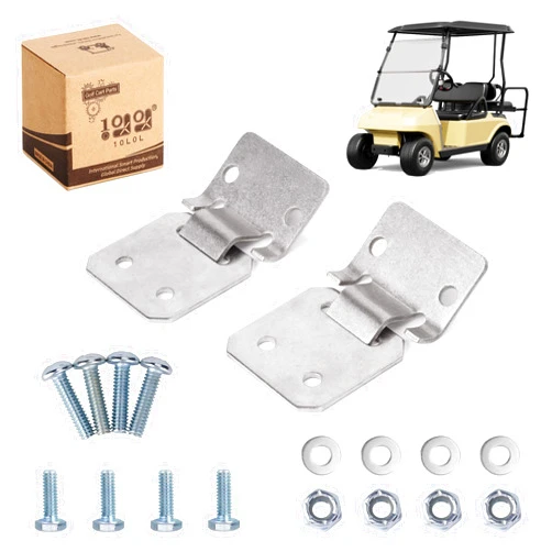 10L0L Club Car DS Seat Hinge Set for 1979-Up Golf Carts Seat Cushion Buckle Plate OEM 1011652 1012412 - Male + Female