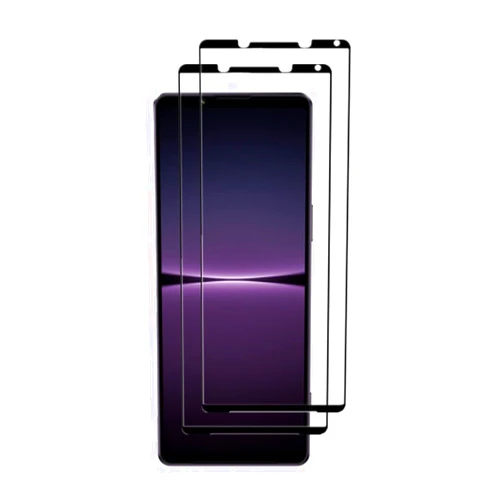 VIESUP [2PACK Full Coverage Anti-scratch Easy Installation Black Silk Screen Tempered Glass Protective Film for Sony Xperia 1 IV 6.5-INCH 2022