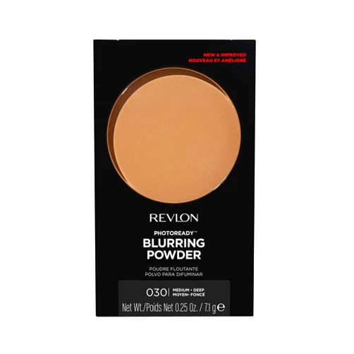 Revlon Face Powder, PhotoReady Blurring Face Makeup, Longwear Medium- Full Coverage with Flawless Finish, Shine & Oil Free-Fragrance Free, 030 Medium Deep, 0.30 Oz